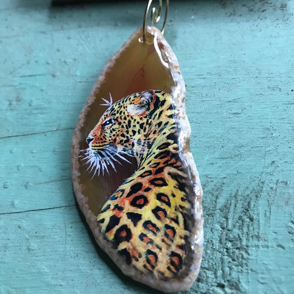 Jaguar ornament, jaguar pendant, leopard pendant